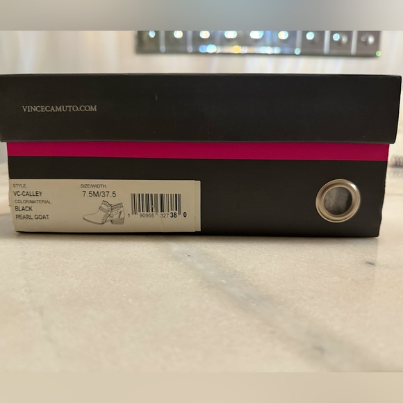 🎉NIB Vince Camuto Calley Black Leather Booties - Picture 12 of 12